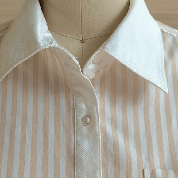 George ME Designs by Mark Eisen Striped Button Down Blouse - Picture 2 of 7